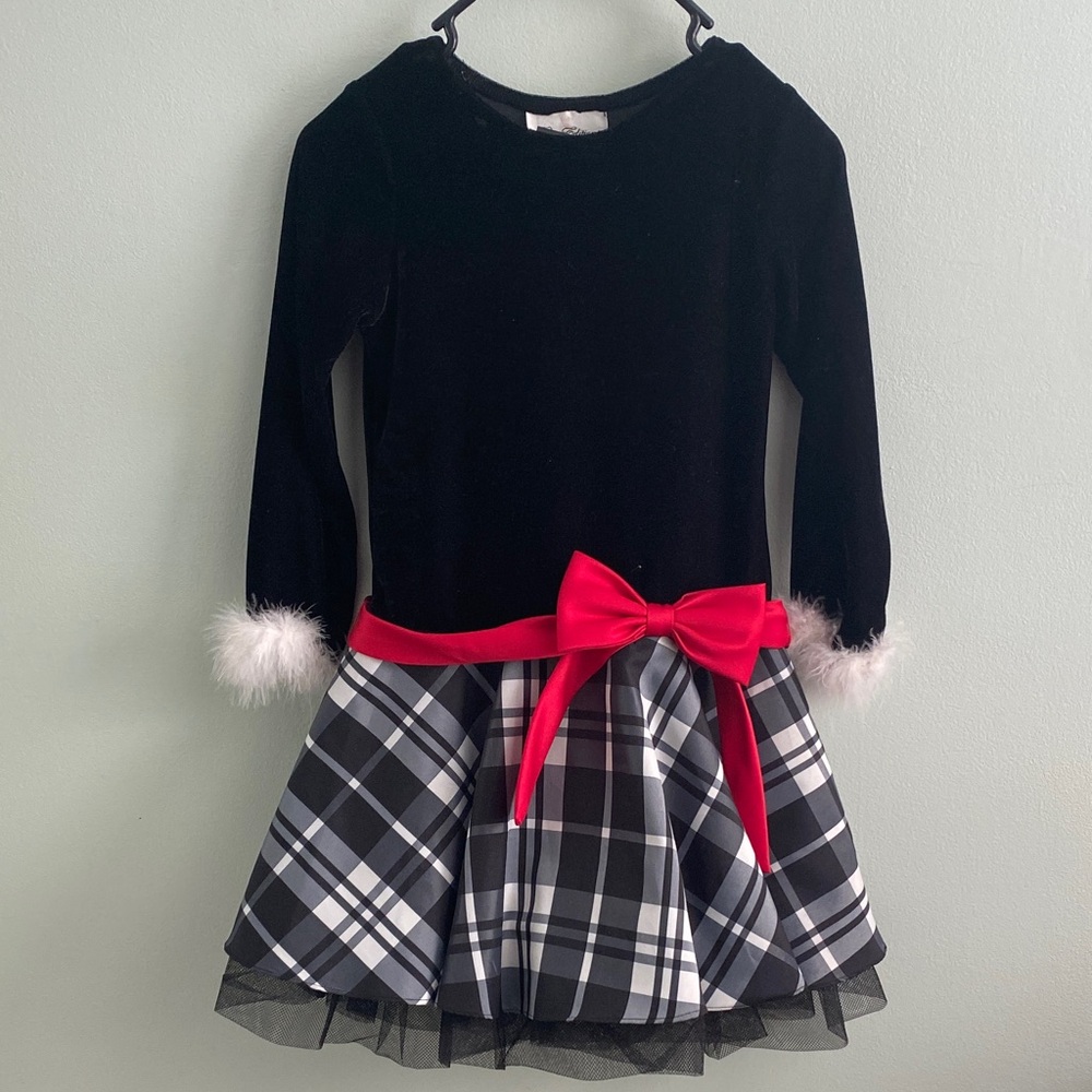 Rare Editions Black Dress with Red Accents